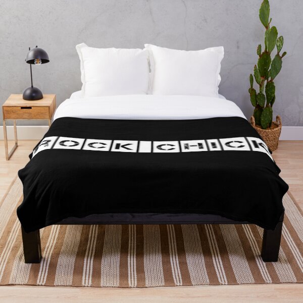 Rock Chick (For Black Clothing) Throw Blanket