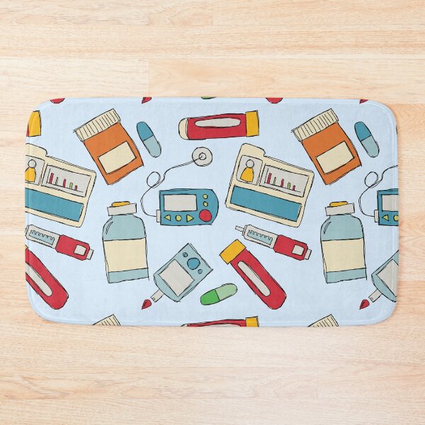 Item preview, Diabetes Pump and Injection Doodles designed and sold by LouiseFranksArt.