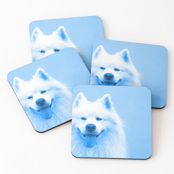 Item preview, Samoyed Staring in Blue designed and sold by wingstar.