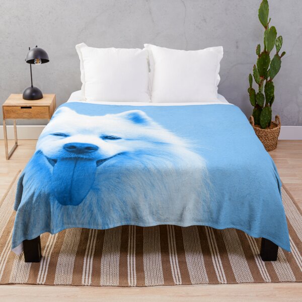 Item preview, Samoyed Staring in Blue designed and sold by wingstar.