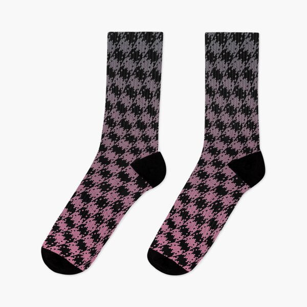 Item preview, Space Invader Dogtooth Pattern Black Grey and Pink Fade designed and sold by Quooki.