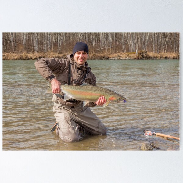 Fresh run skeena male spring steelhead trout with a predator scar Greeting  Card by Snap-T Photography