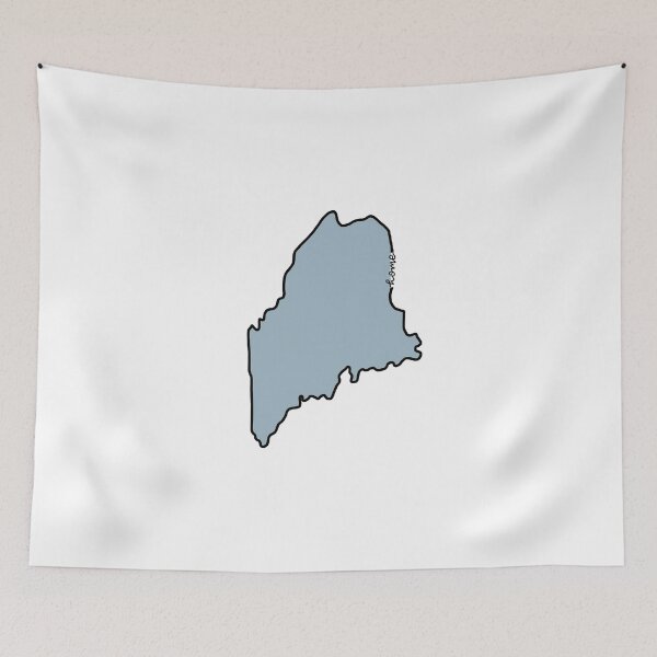 Item preview, Maine Outline (blue) designed and sold by Chamomile  Creations.