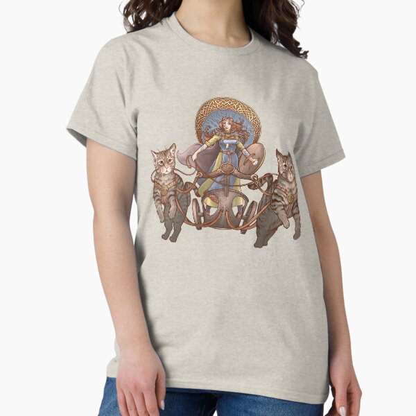 Item preview, Freya Driving Her Cat Chariot designed and sold by Danielle Zemba.
