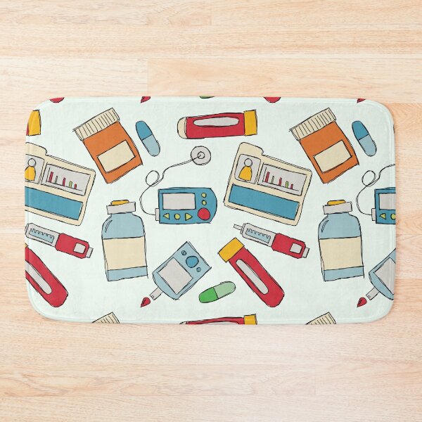 Item preview, Diabetes Pump and Injection Doodles designed and sold by LouiseFranksArt.