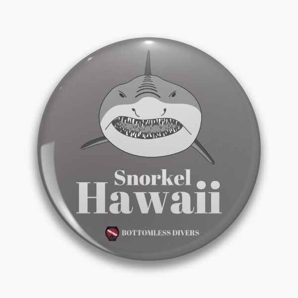Item preview, Snorkel Hawaii Shark Face with White Font designed and sold by BottomlessDiver.