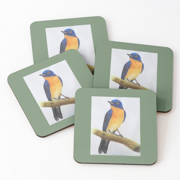 Item preview, Bird Pastel Painting Art.(Green) designed and sold by LotusCreations.