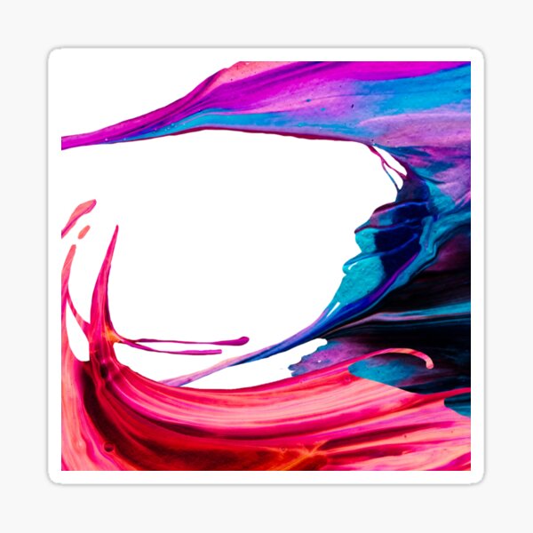 Abstract swirl (pink/blue) Sticker