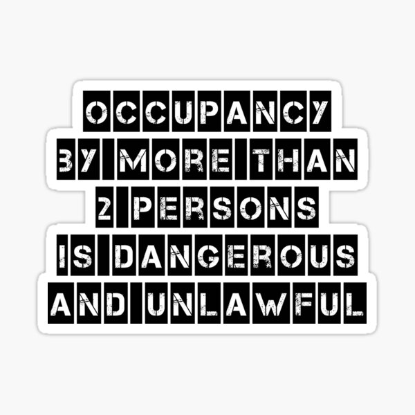 Occupancy Sticker