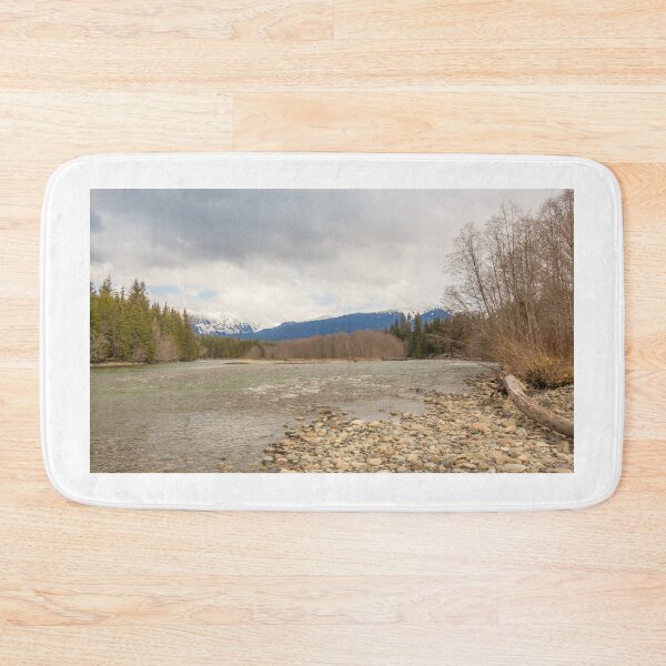 Item preview, A cold Kalum River in Spring, with Mount Garland in the background designed and sold by SnapTPhotograph.
