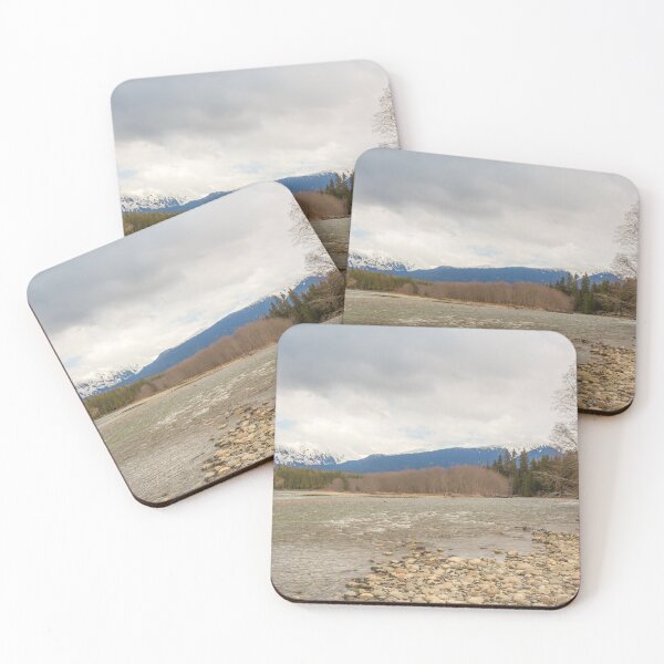 Item preview, A cold Kalum River in Spring, with Mount Garland in the background designed and sold by SnapTPhotograph.