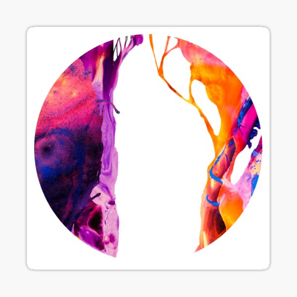 Abstract circle (purple/orange) Sticker