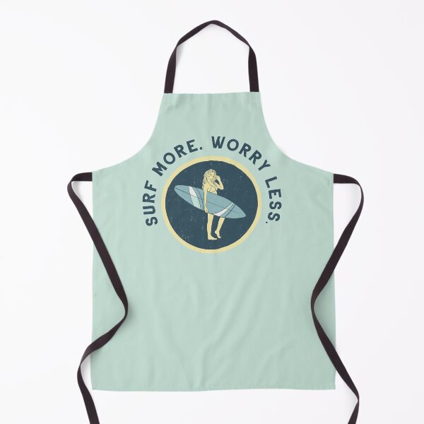 Item preview, Surf More, Worry Less Surfer Girl designed and sold by SharksOnShore.