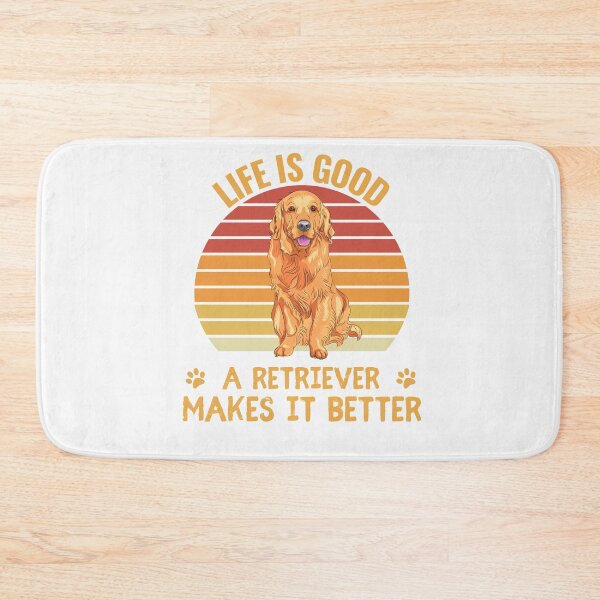 Item preview, Life is good a golden retriever makes it better quote Funny RETRIEVER saying designed and sold by OneTimeEngineer.