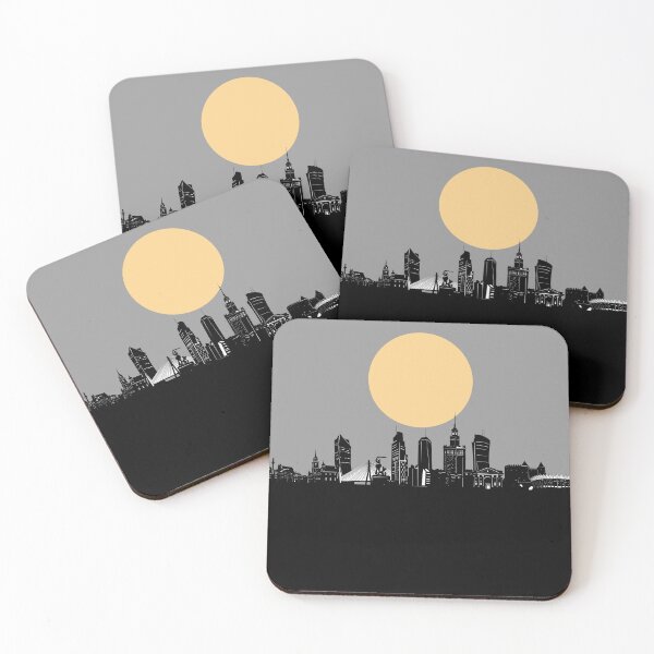 Item preview, warsaw skyline minimal designed and sold by BekimART2.