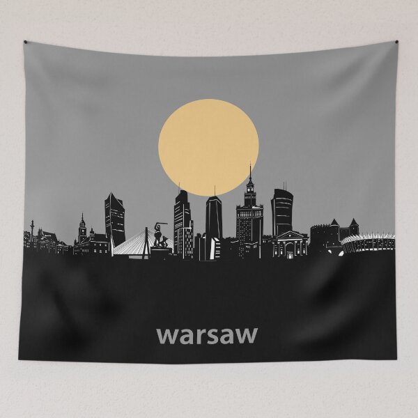 Item preview, warsaw skyline minimal designed and sold by BekimART2.
