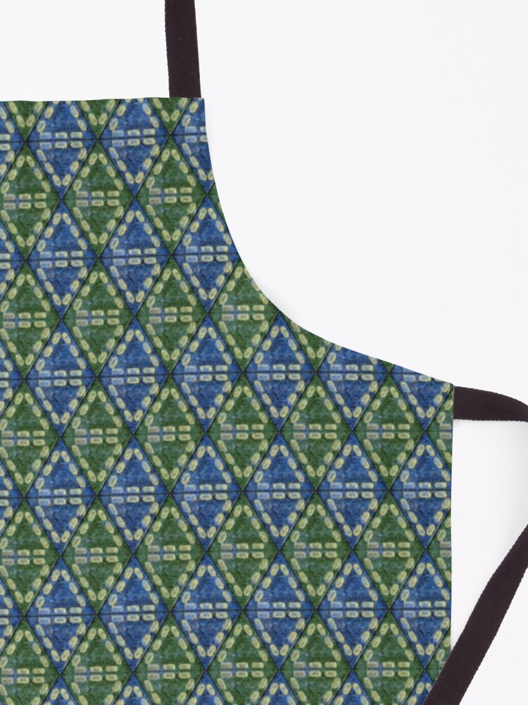 Thumbnail 3 of 6, Apron, CreateTime-Vision - Green & Blue designed and sold by CreateTime.