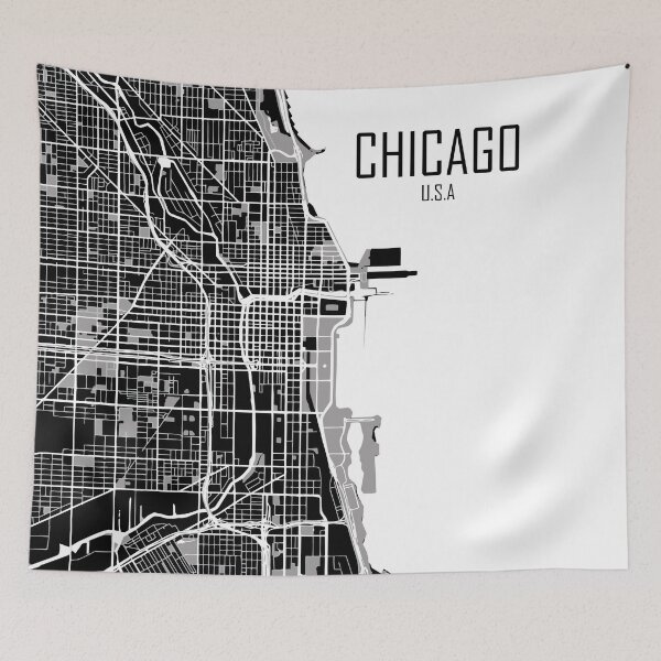 Item preview, Chicago Map designed and sold by pinspace.