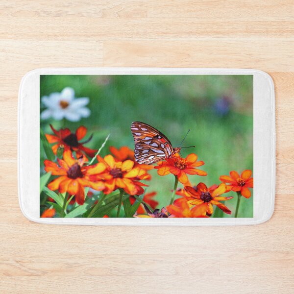 Item preview, Gulf Fritillary On Zinnia designed and sold by Cynthia48.