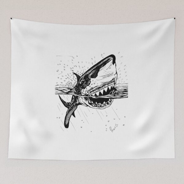 Item preview, Shark (Black and White version) designed and sold by World-of-Sara.