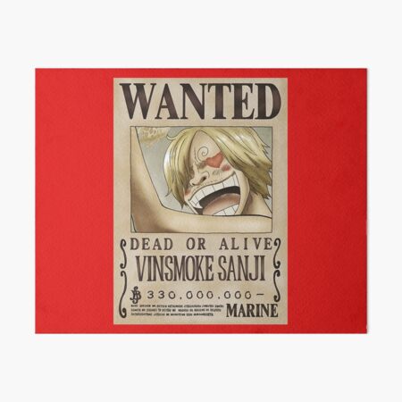 Sanji Wanted Art Board Prints Redbubble