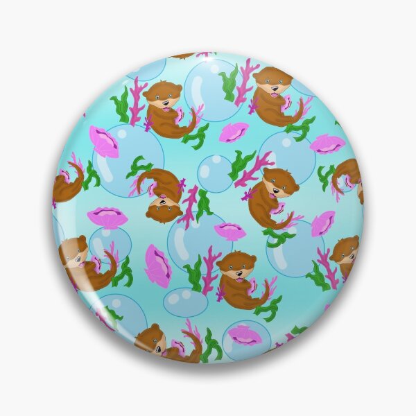 Item preview, Cute sea otter pattern designed and sold by KatyChristoff.