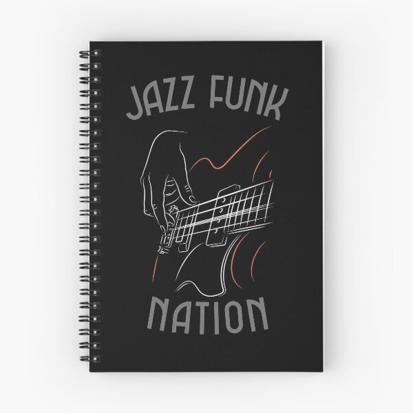 Artikelvorschau, Jazz Funk Nation Bassgitarrendesign auf Schwarz entworfen und verkauft von RedOakDesigns.