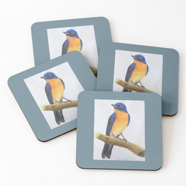 Item preview,   Bird Pastel Painting Art.(Blue) designed and sold by LotusCreations.