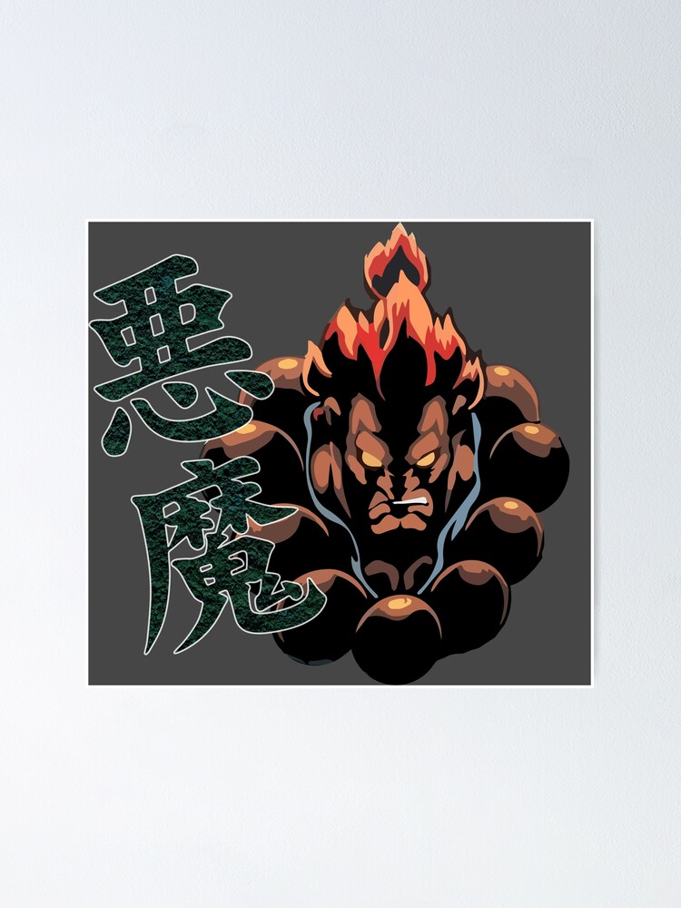 Street Fighter Ryu Akuma Evil Alpha Poster for Sale by mr-jerichotv