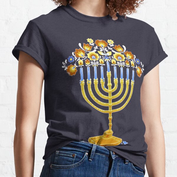 Hanukkah 2020 Polish Floral Menorah Classic T-Shirt