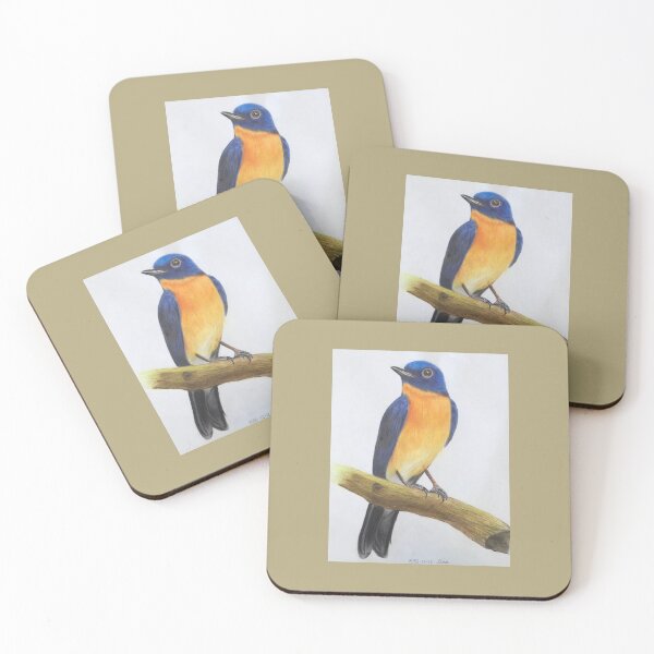 Item preview,   Bird Pastel Painting Art.(Gold) designed and sold by LotusCreations.