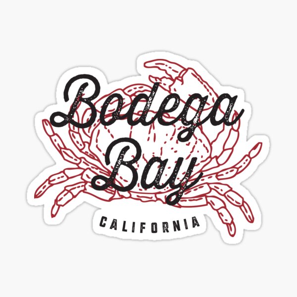 Bodega Bay California Crab Sticker
