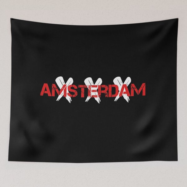Item preview, Amsterdam flag Netherlands slogan designed and sold by ShirtzTonight.