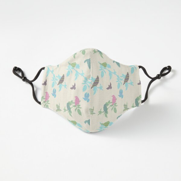 Shetland Starling - Turquoise, Home decor bird patterns Fitted 3-Layer
