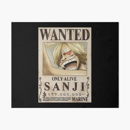 Sanji Wanted Poster (Only Alive) Art Board Print for Sale by MangaPanels