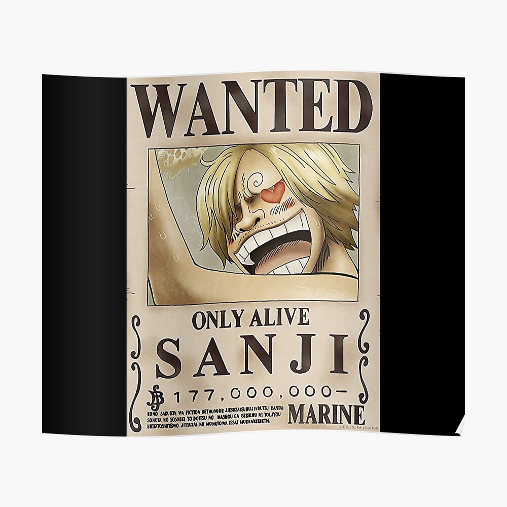 Sanji Wanted Poster Only Alive Sticker By Mangapanels Redbubble