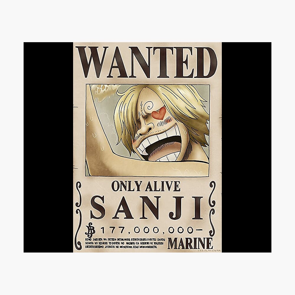 Sanji Wanted Poster Only Alive Poster By Mangapanels Redbubble