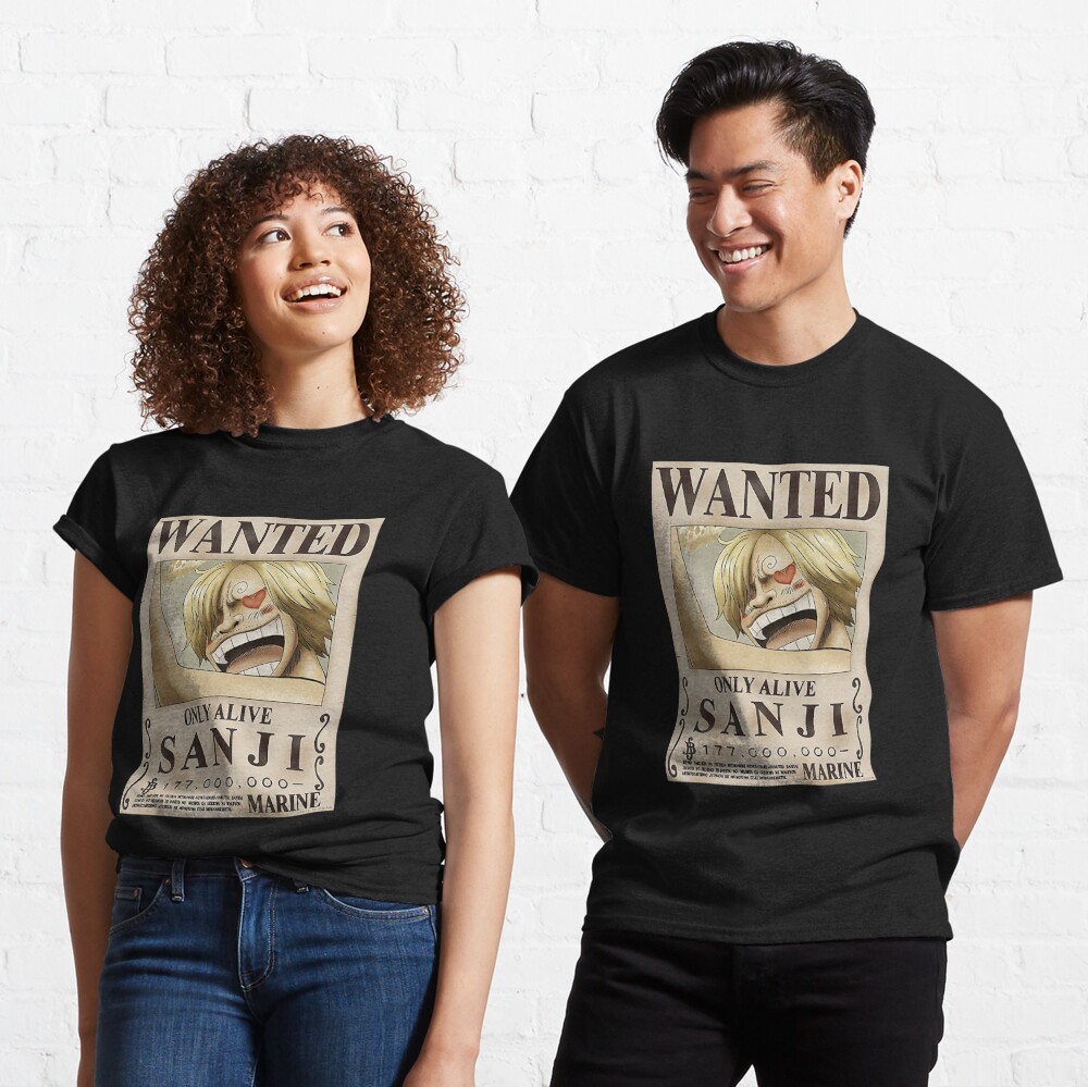 Sanji Wanted Poster Only Alive Active T Shirt By Mangapanels Redbubble