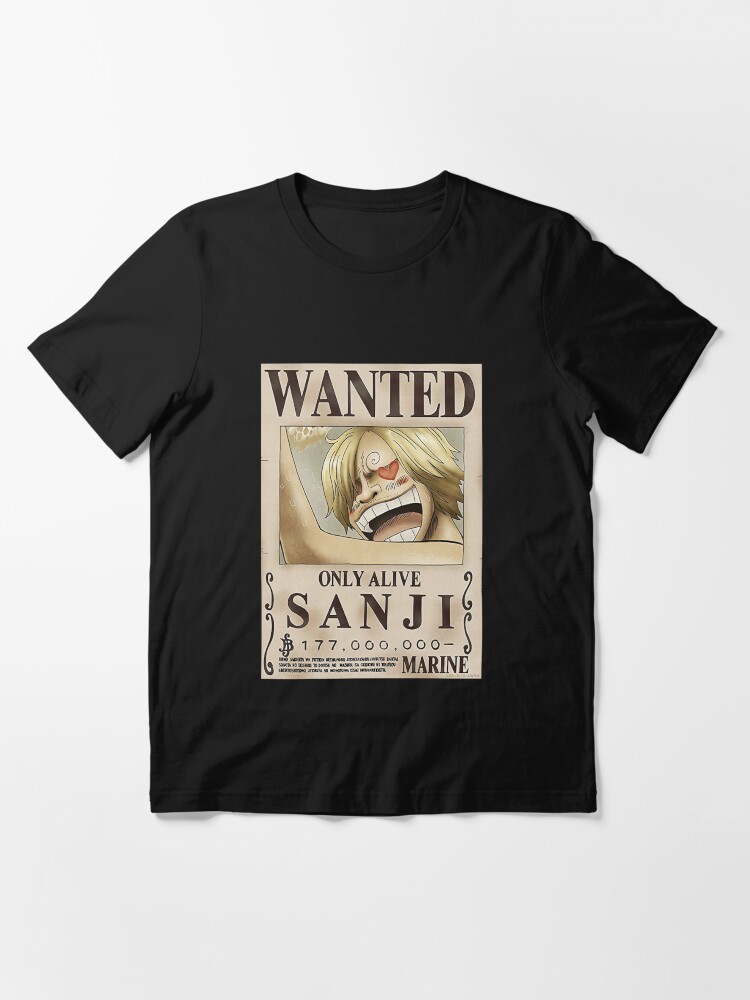Sanji Wanted Poster Only Alive T Shirt For Sale By Mangapanels Redbubble Sanji T Shirts Sanji Wanted T Shirts One Piece Wanted T Shirts