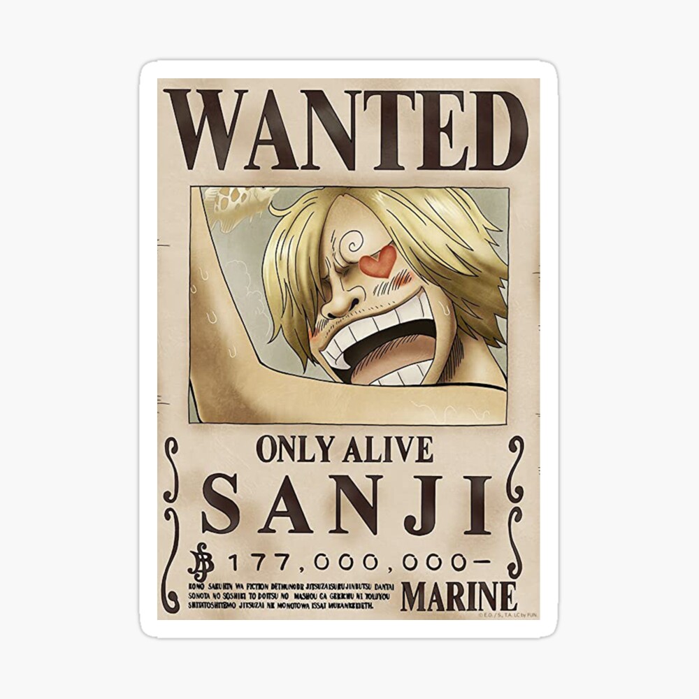 Sanji Wanted Poster Only Alive Pin For Sale By Mangapanels Redbubble