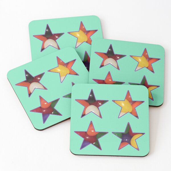 Item preview, Jelly Bean Stars on Carnival Glass Green designed and sold by BelindaFuller.