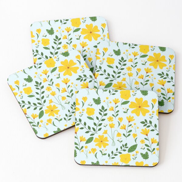 Item preview, Summer Flowers Blue Background  designed and sold by Peace502.
