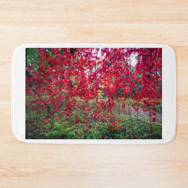 Item preview, Curtain of red Maple leaves designed and sold by HalcyonPrints.