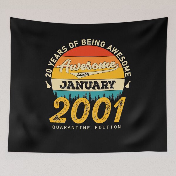 Item preview, 20th Birthday 20 Years Born In 2001 January designed and sold by Renergie.