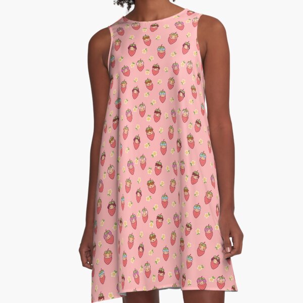 BTS Strawberry Patch PINK ~Clothes & Accessories~ A-Line Dress