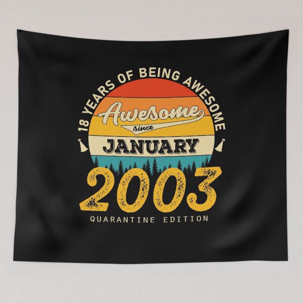 Item preview, 18th Birthday 18 Years Born In 2003 January designed and sold by Renergie.