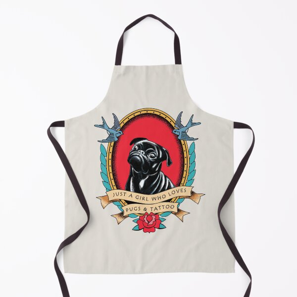 Item preview, Just A Girl Who Loves Pugs And Tattoo Traditional Tattoo Design designed and sold by okpinsPets.