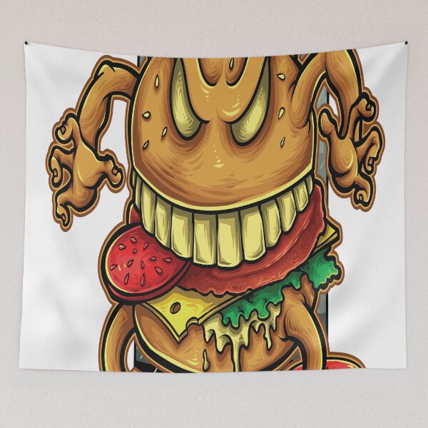 Item preview, Burger Hamburger Foodie Cartoon designed and sold by ProjectX23.