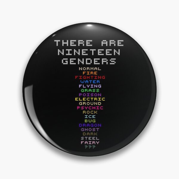 Item preview, There are Nineteen Genders Pokemon Types designed and sold by blue-jay-art.