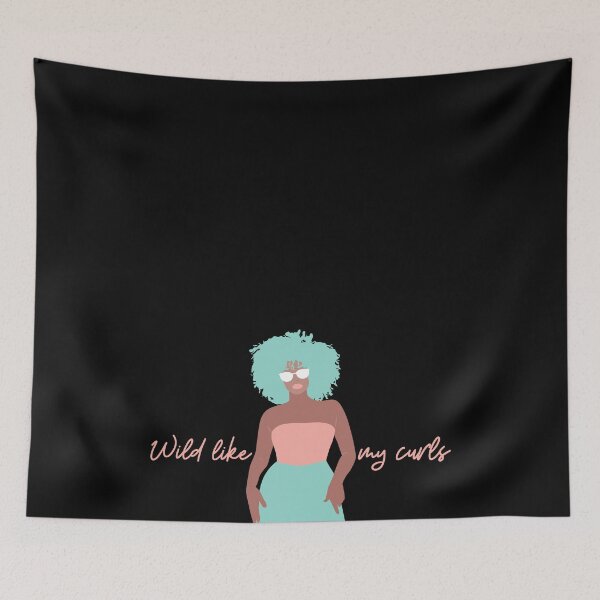 Item preview, Wild Like My Curls Pastel Curly Haired Woman designed and sold by CheraeLynn.